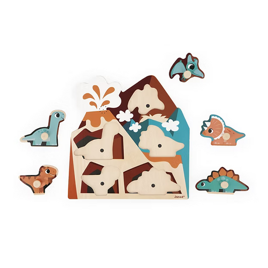 Puzzle Musical de Madeira "Dinos"