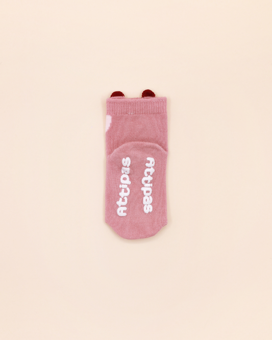 Meias Antiderrapantes Attipas Fox (Rosa) – 1 Par