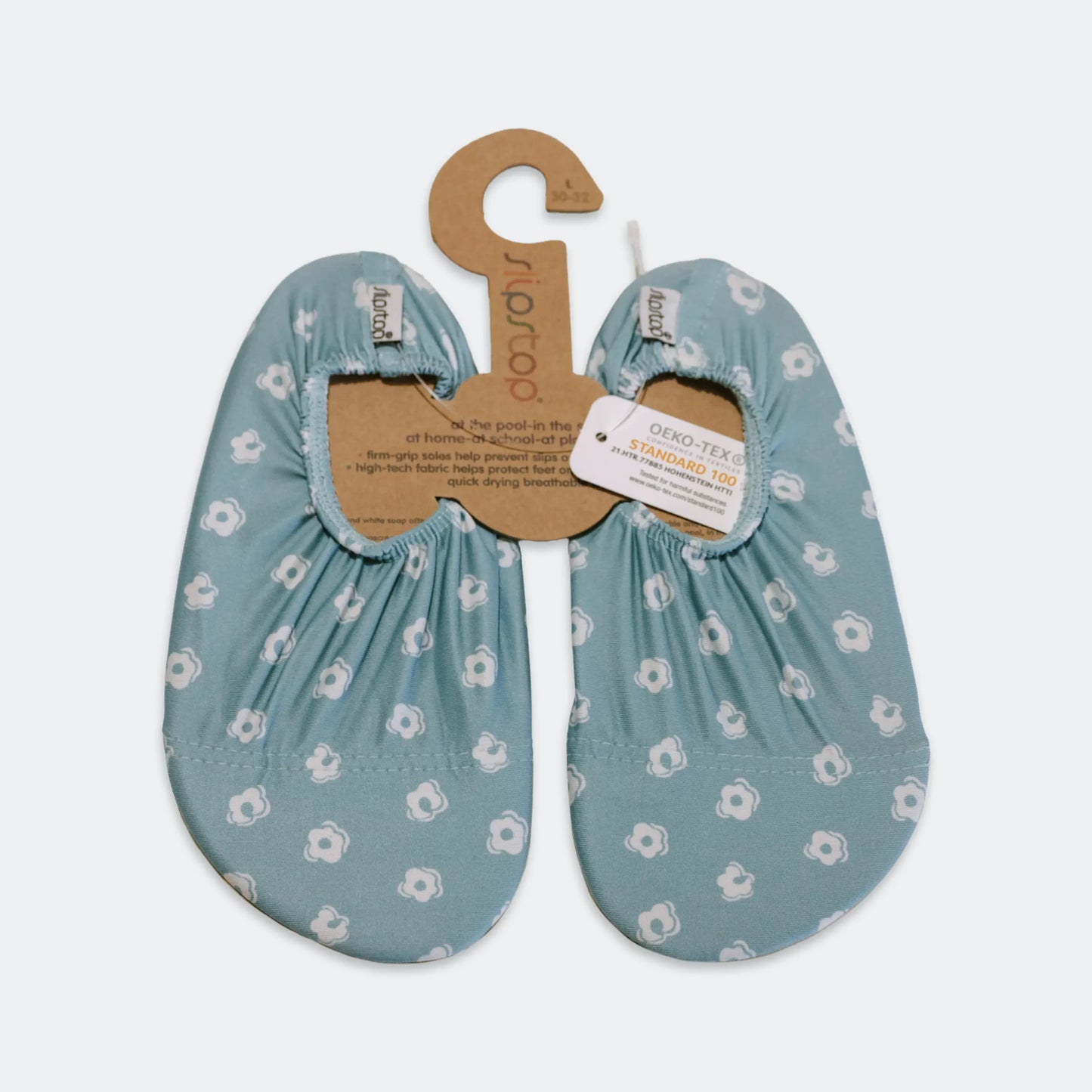 Meias Slip Stop (MINT FLOWERS)