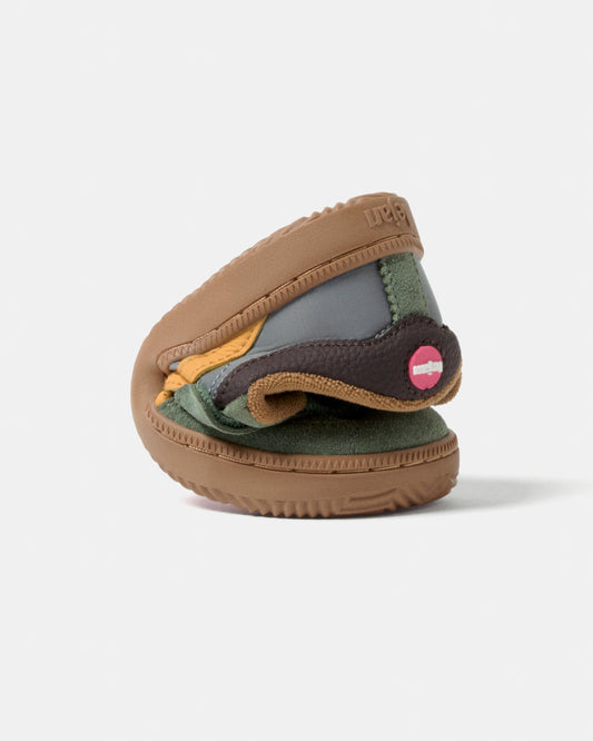Sapatilhas Barefoot Criança Lejan One Nylon - Mineral Gray / Mustard