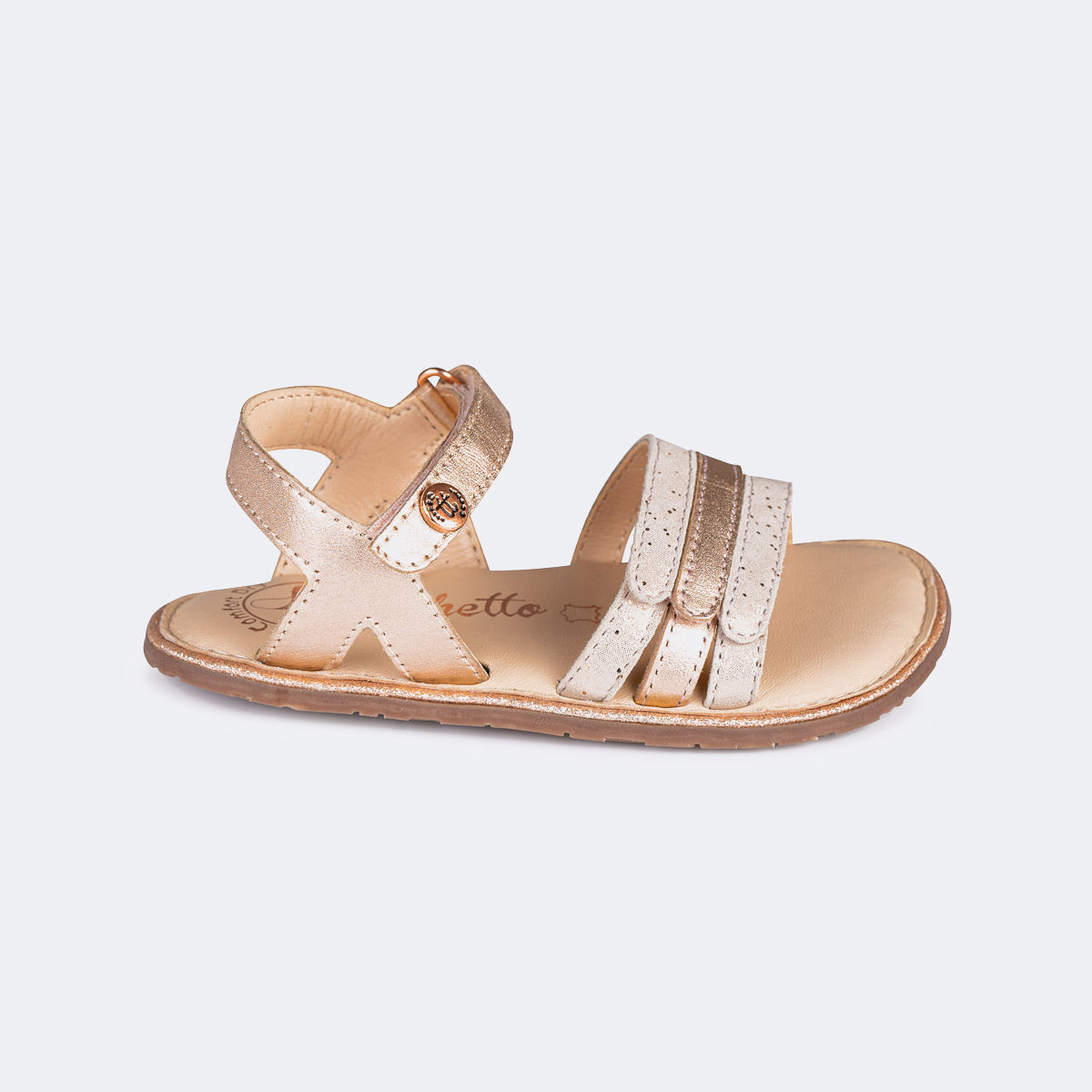 Sandálias Barefoot Tiras Ouro - Chetto