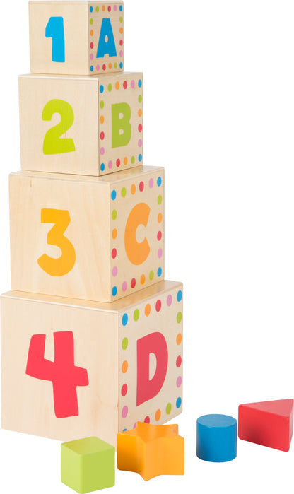 Cubos Empilháveis Educativos ABC para crianças