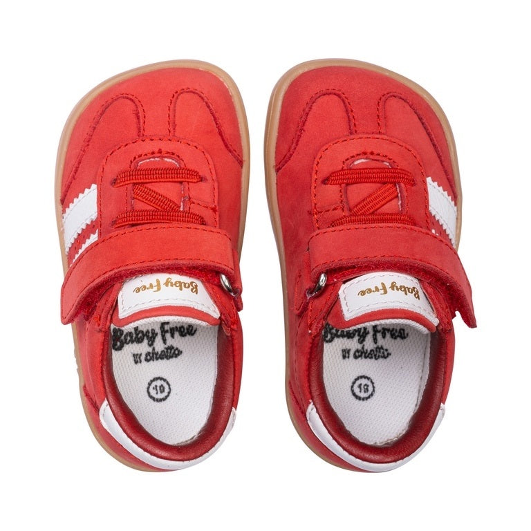 Sapatilhas Barefoot Chicago Baby Free - Vermelho