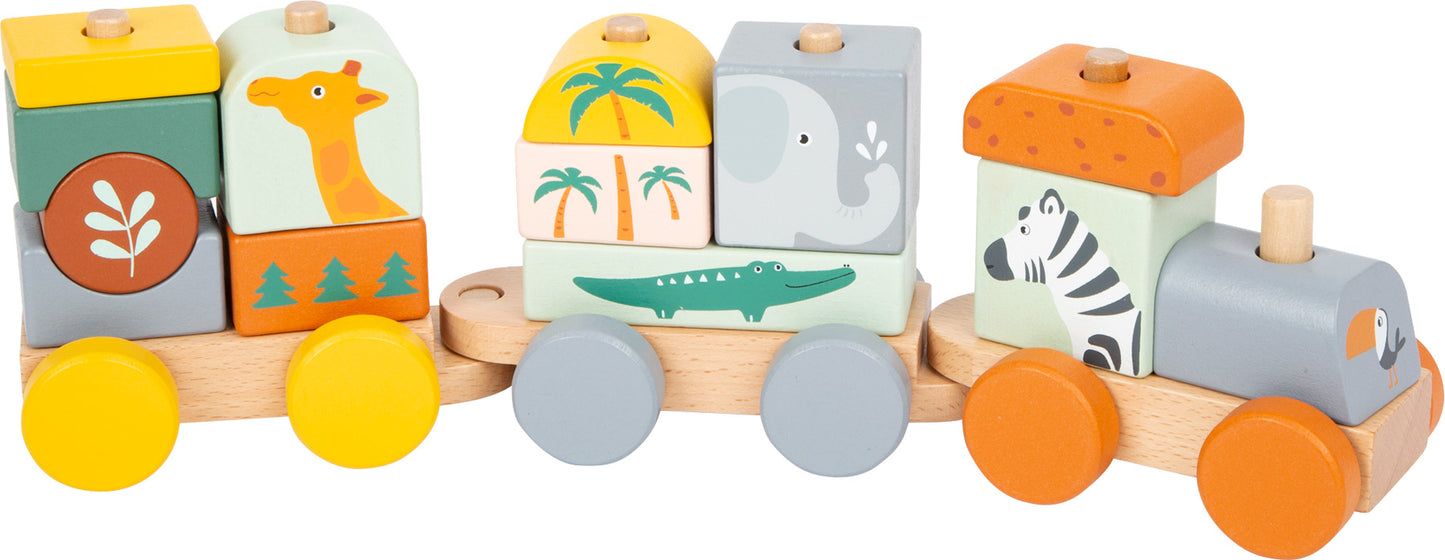 Comboio Infantil em Madeira “Safari” – Brinquedo Educativo e Criativo