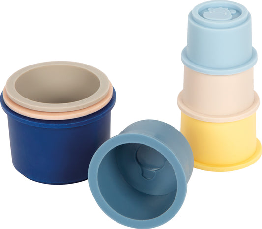 Copos Empilháveis em Silicone – Brinquedo Sensorial e Didático