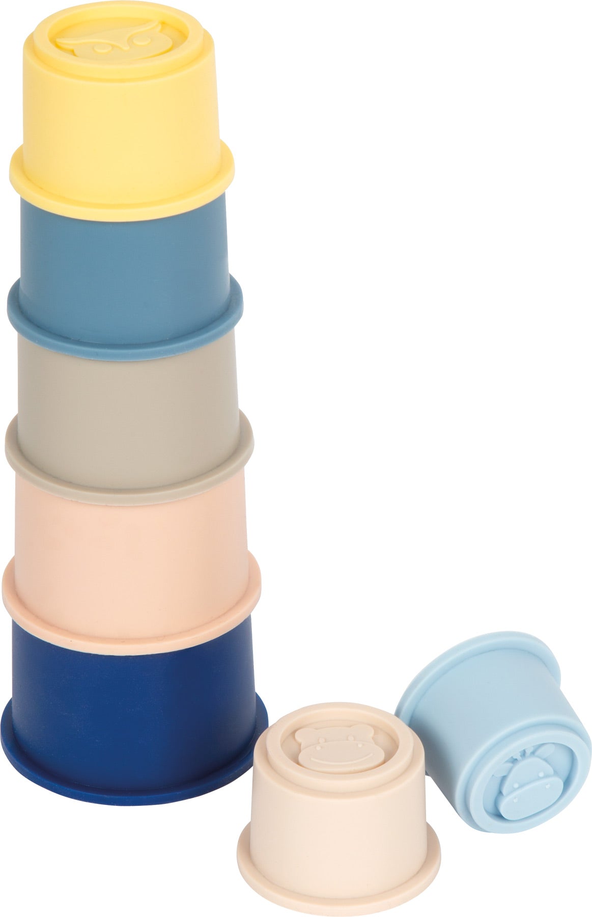 Copos Empilháveis em Silicone – Brinquedo Sensorial e Didático