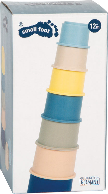 Copos Empilháveis em Silicone – Brinquedo Sensorial e Didático