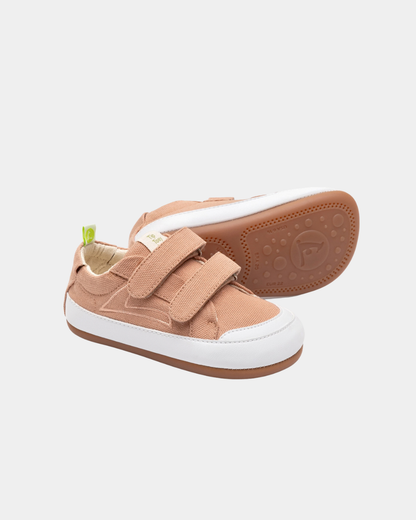 Sapatilhas Barefoot Tip Toey Joey Bossy Green - Lona Rosa