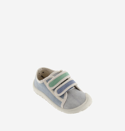 Sapatilhas Bosco Barefoot Basket Tiras Lona - Azul