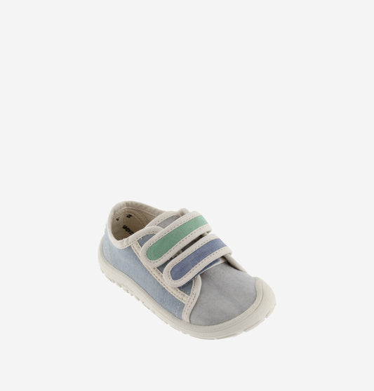 Sapatilhas Bosco Barefoot Basket Tiras Lona - Azul