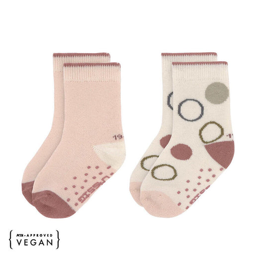 Meias Antiderrapantes da LÄSSIG - Pack 2 - Rosa