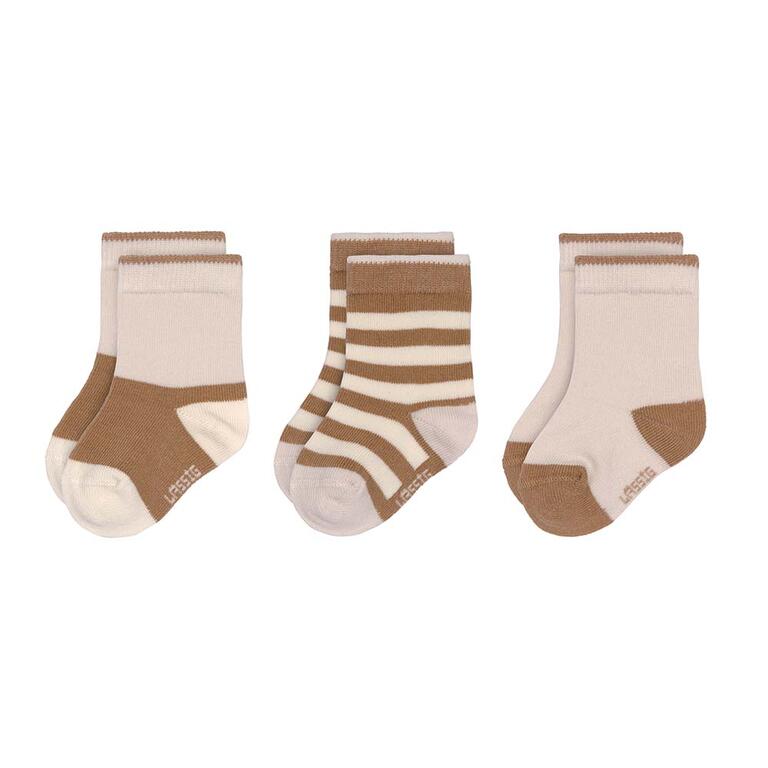 Pack 3 Meias Infantis Lässig - Creme/Rosa