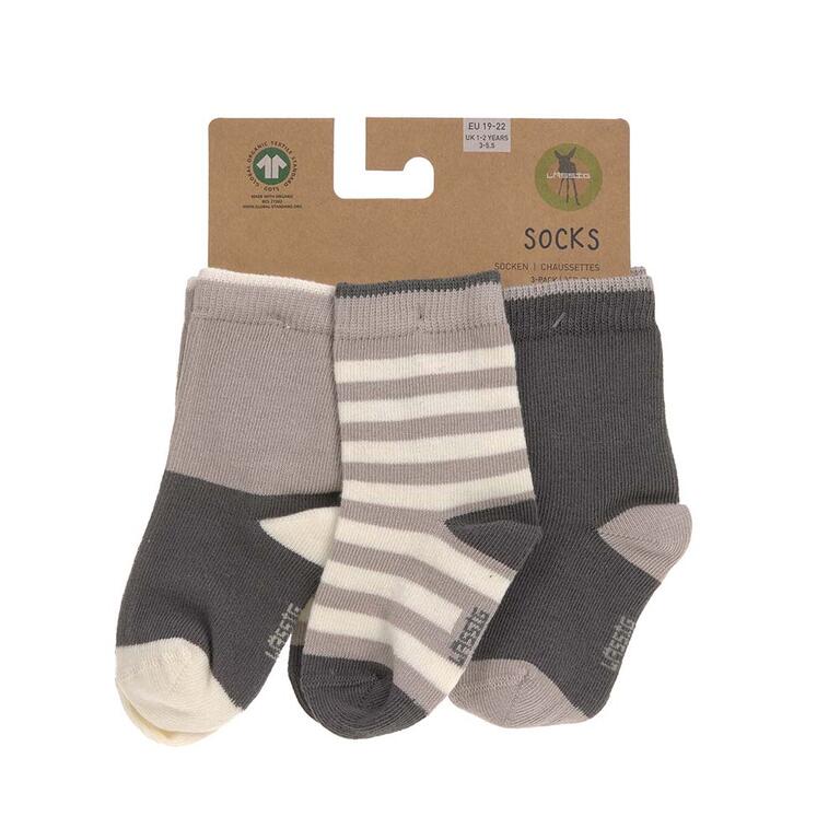 Pack 3 Meias Infantis Lässig - Cinzento