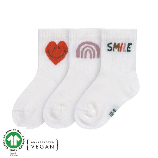 Meias respeitadoras LÄSSIG - Pack 3 - LITTLE SMILE