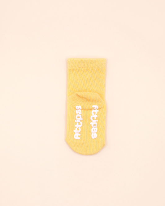 Meias Antiderrapantes Attipas Rainbow - Amarelo (1 par)
