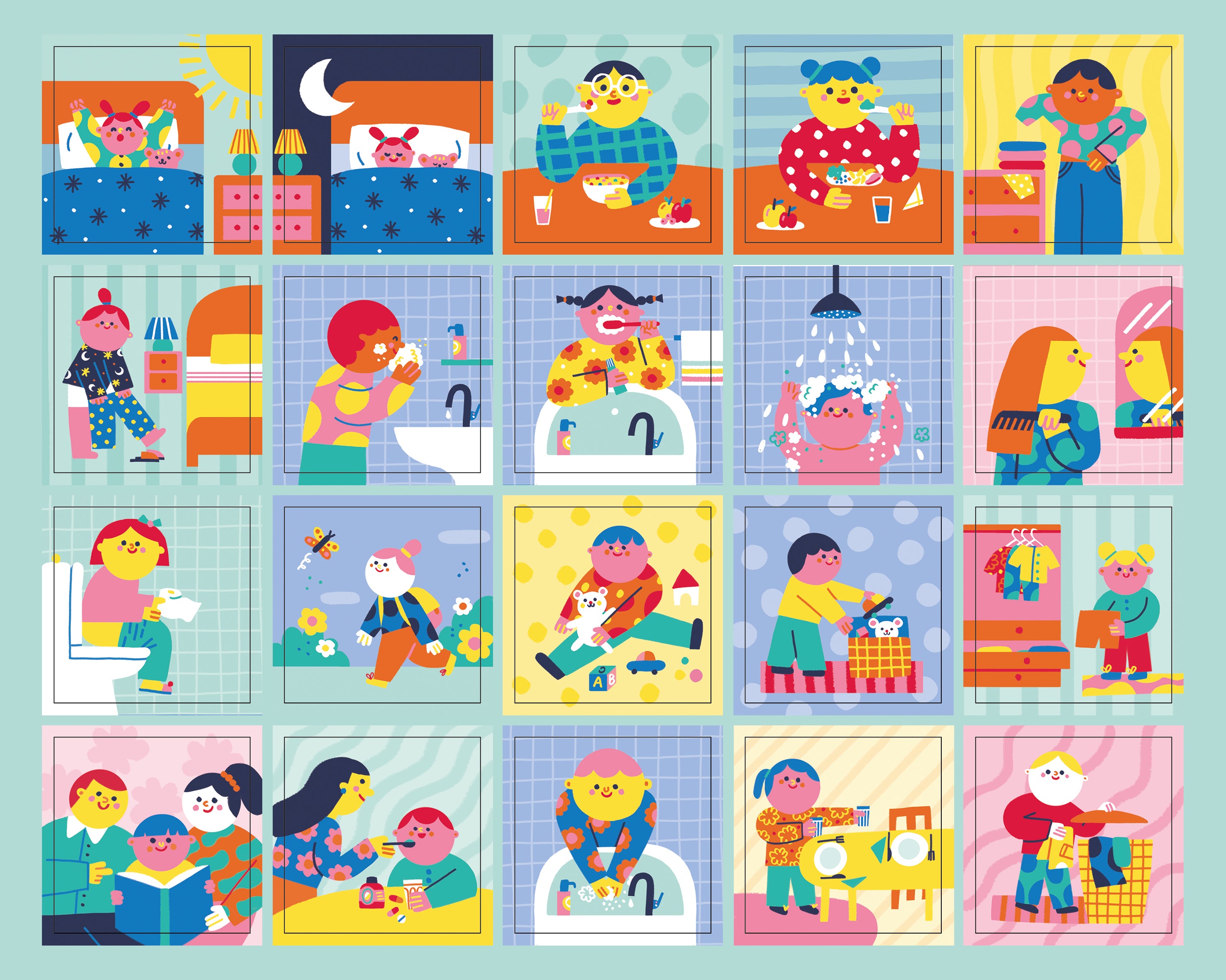 Quadro de Rotinas - Happy Colors