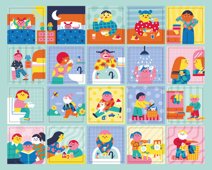 Quadro de Rotinas - Happy Colors
