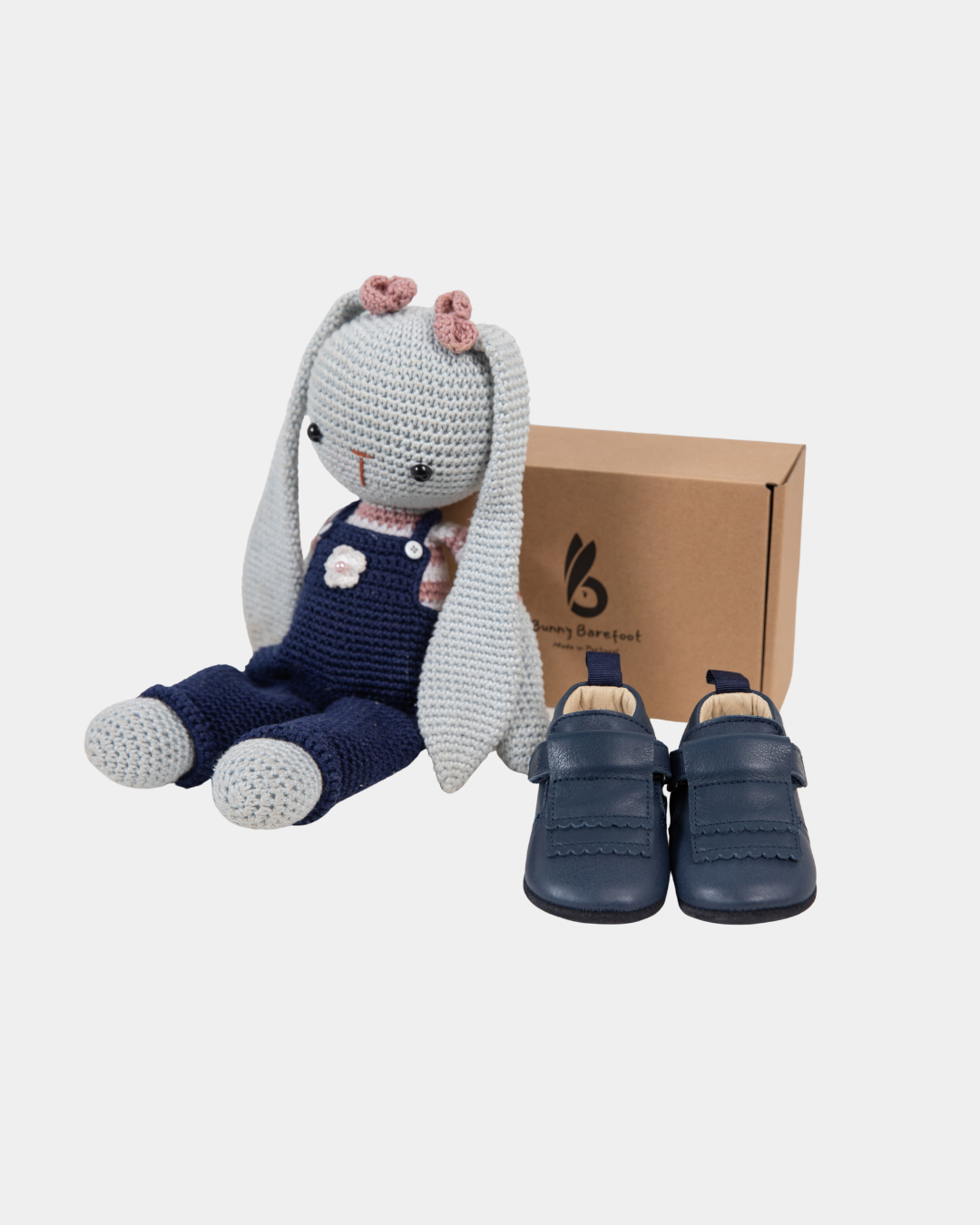 Sapatinhos Barefoot Bunny Girafinha - Azul Marinho