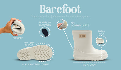 Galochas Barefoot Everest Hellobland - Café