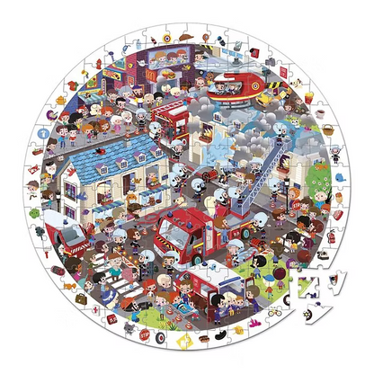 Puzzle 2 em 1 - Bombeiros (208 Peças) +6A
