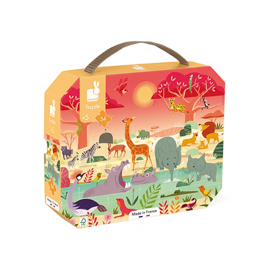 Puzzle Animais da Selva (54 Peças) + 4A