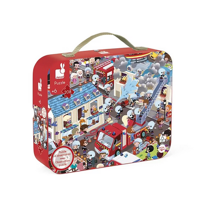 Puzzle 2 em 1 - Bombeiros (208 Peças) +6A