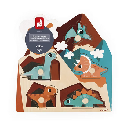 Puzzle Musical de Madeira "Dinos"