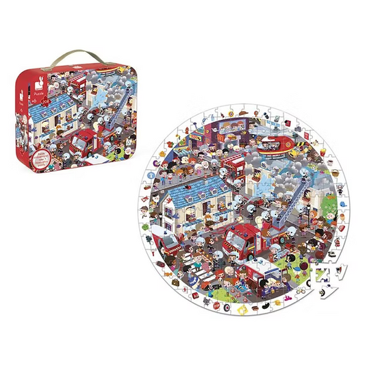 Puzzle 2 em 1 - Bombeiros (208 Peças) +6A