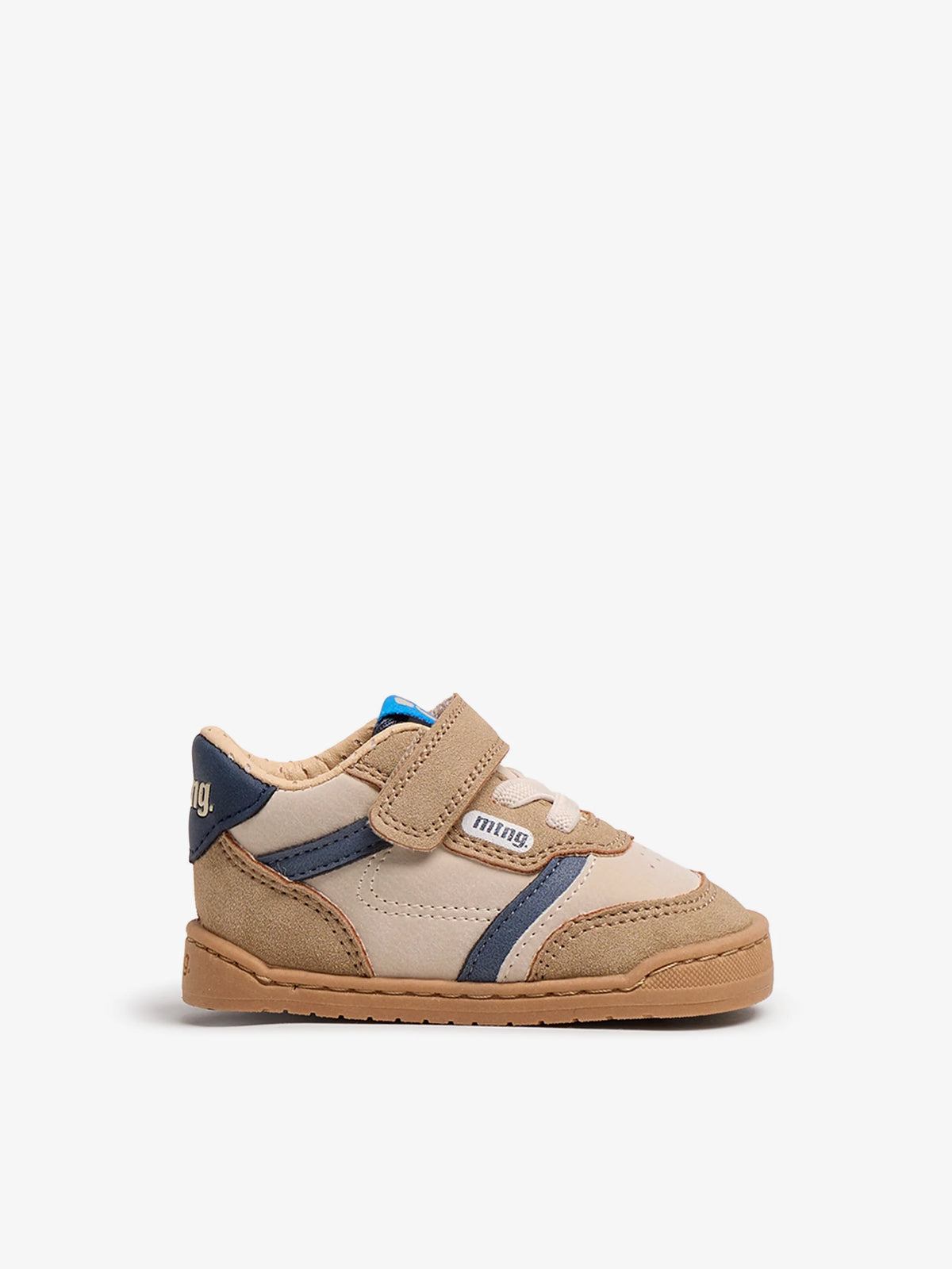 Sapatilhas Barefoot MTNG Free Baby - Bege/Azul
