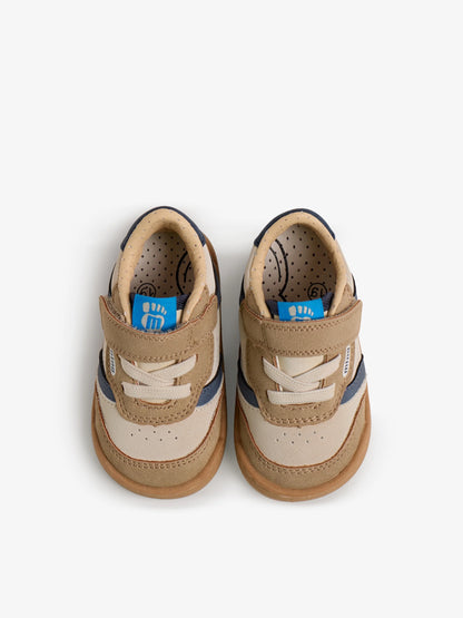 Sapatilhas Barefoot MTNG Free Baby - Bege/Azul