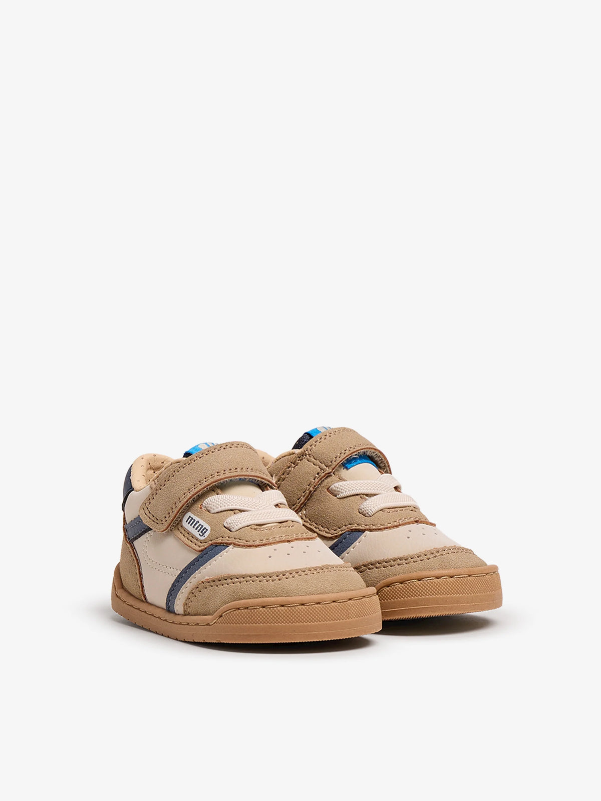 Sapatilhas Barefoot MTNG Free Baby - Bege/Azul