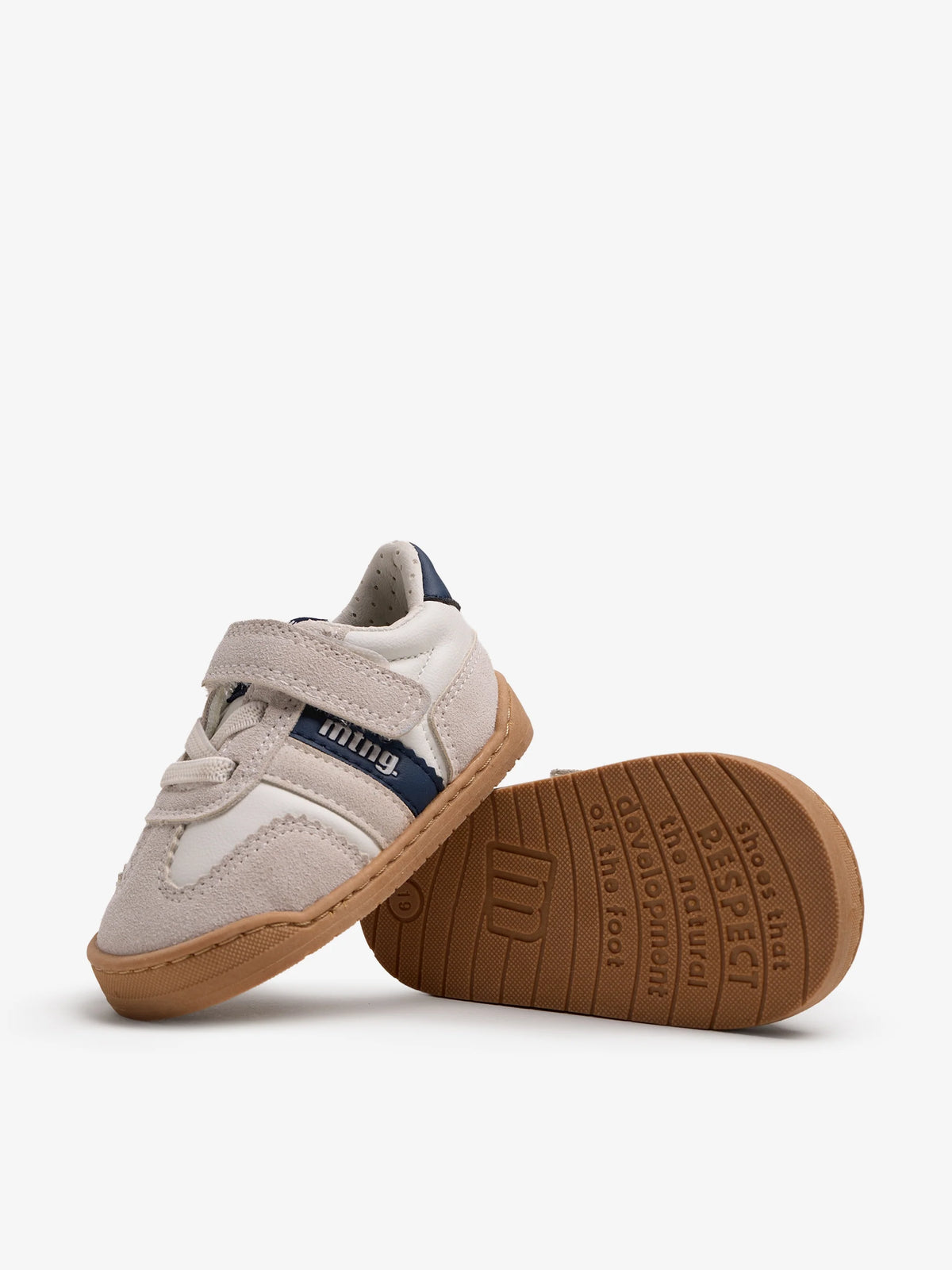 Sapatilhas Barefoot MTNG Free Baby - Azul/Branco