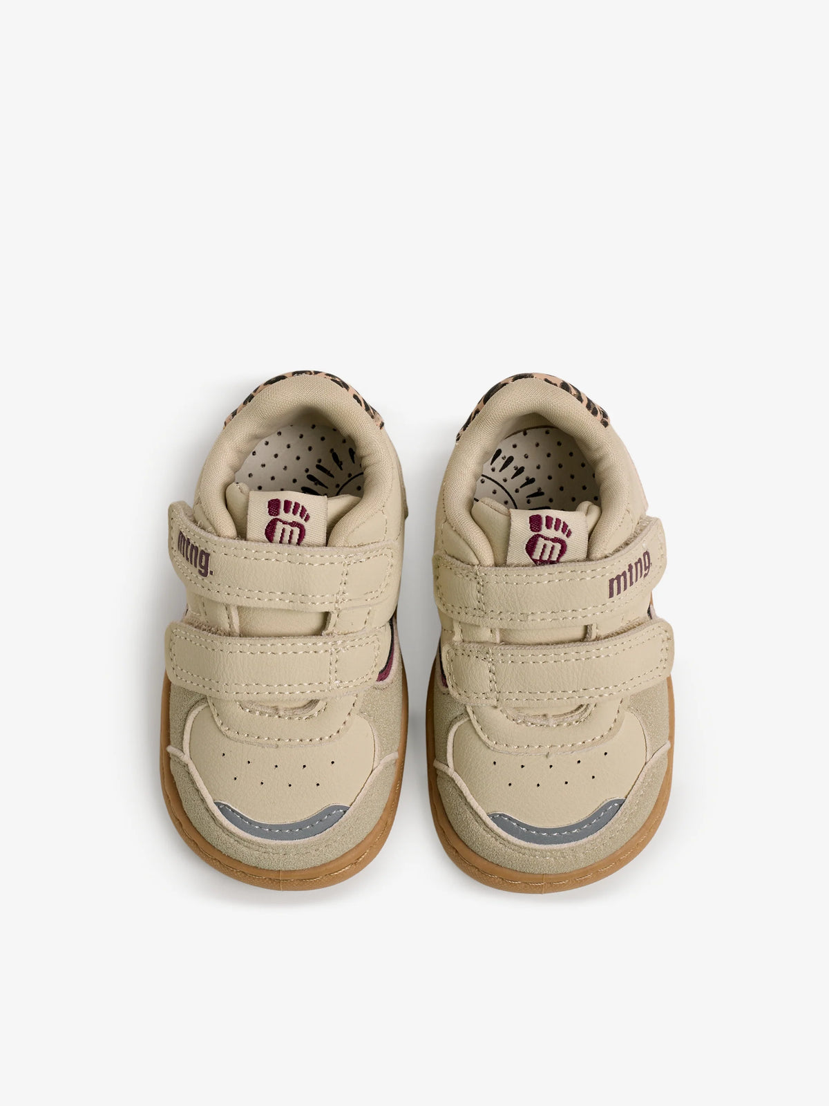 Sapatilhas Barefoot MTNG Free Baby – Bege/Leopardo