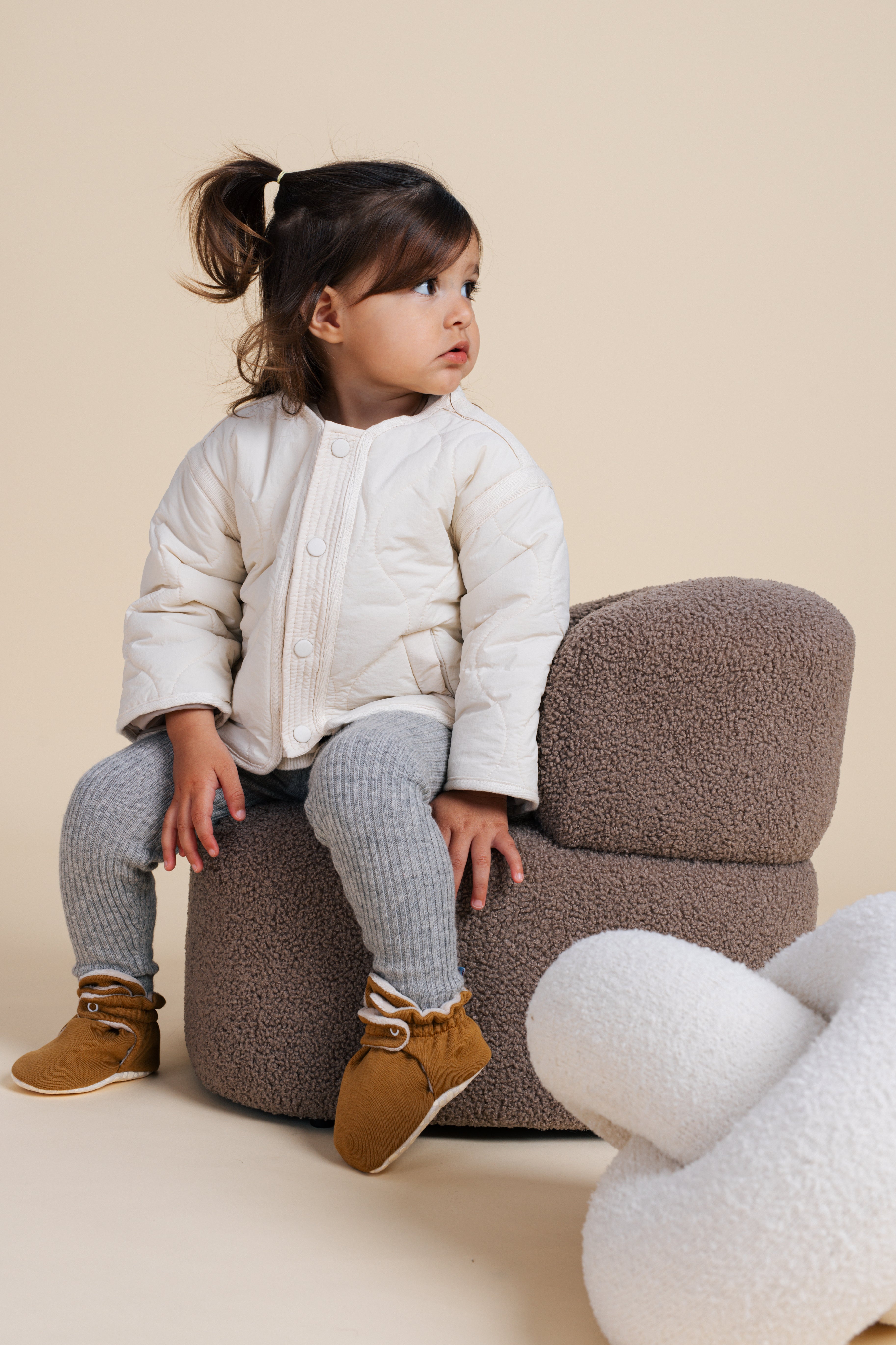 Baby Booties Fluffy, Zás Trás - Castanho