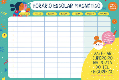 Horário Escolar Magnético - Happy Colors