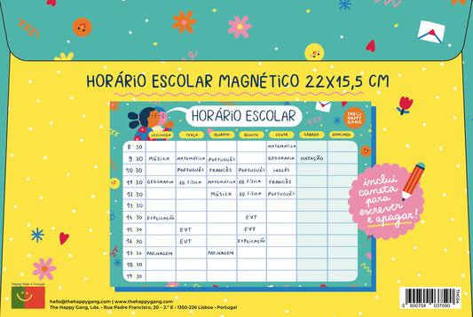 Horário Escolar Magnético - Happy Colors