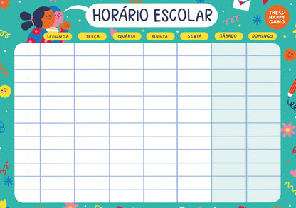 Horário Escolar Magnético - Happy Colors