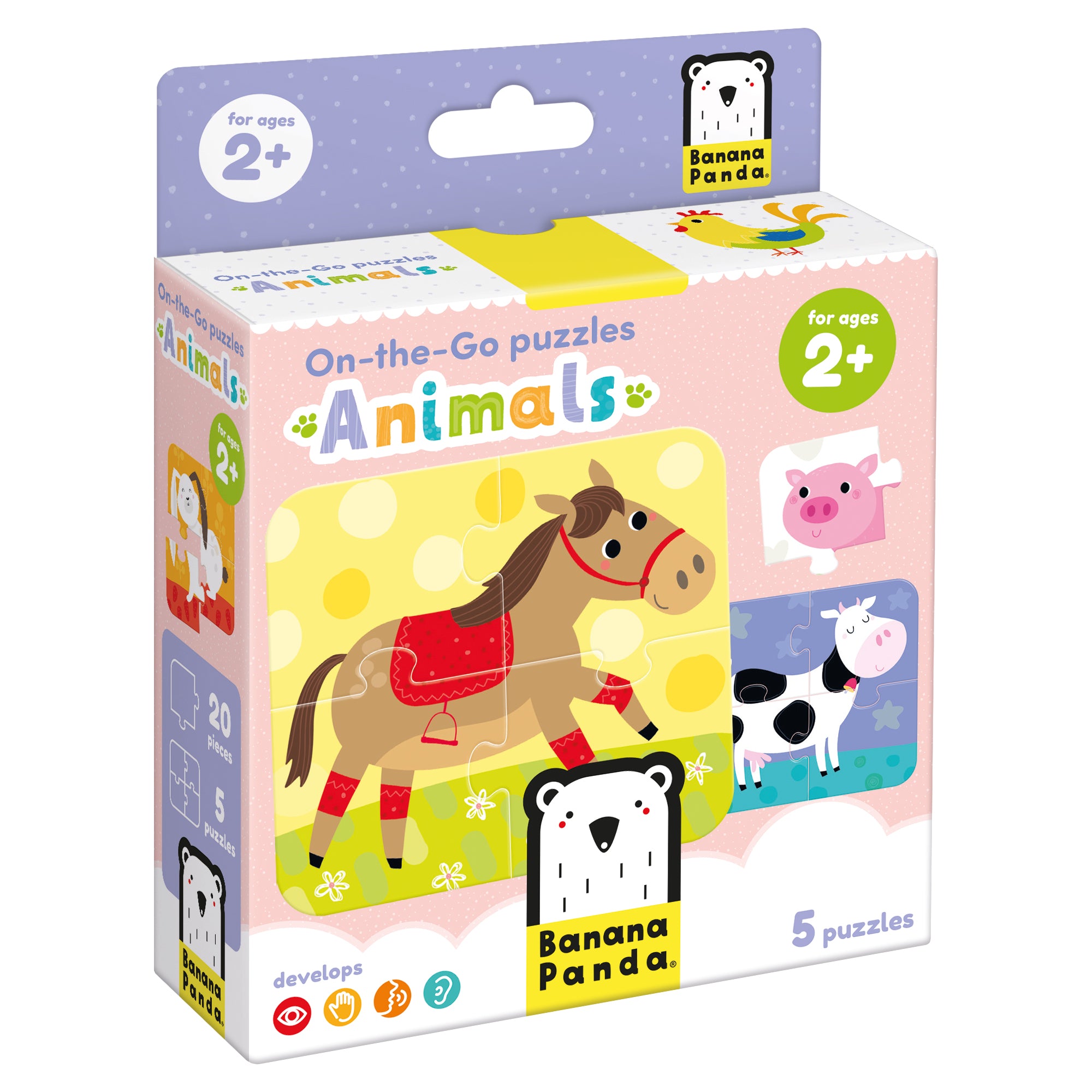 On‑the‑Go Puzzles – Animais + 2 anos (Banana Panda)