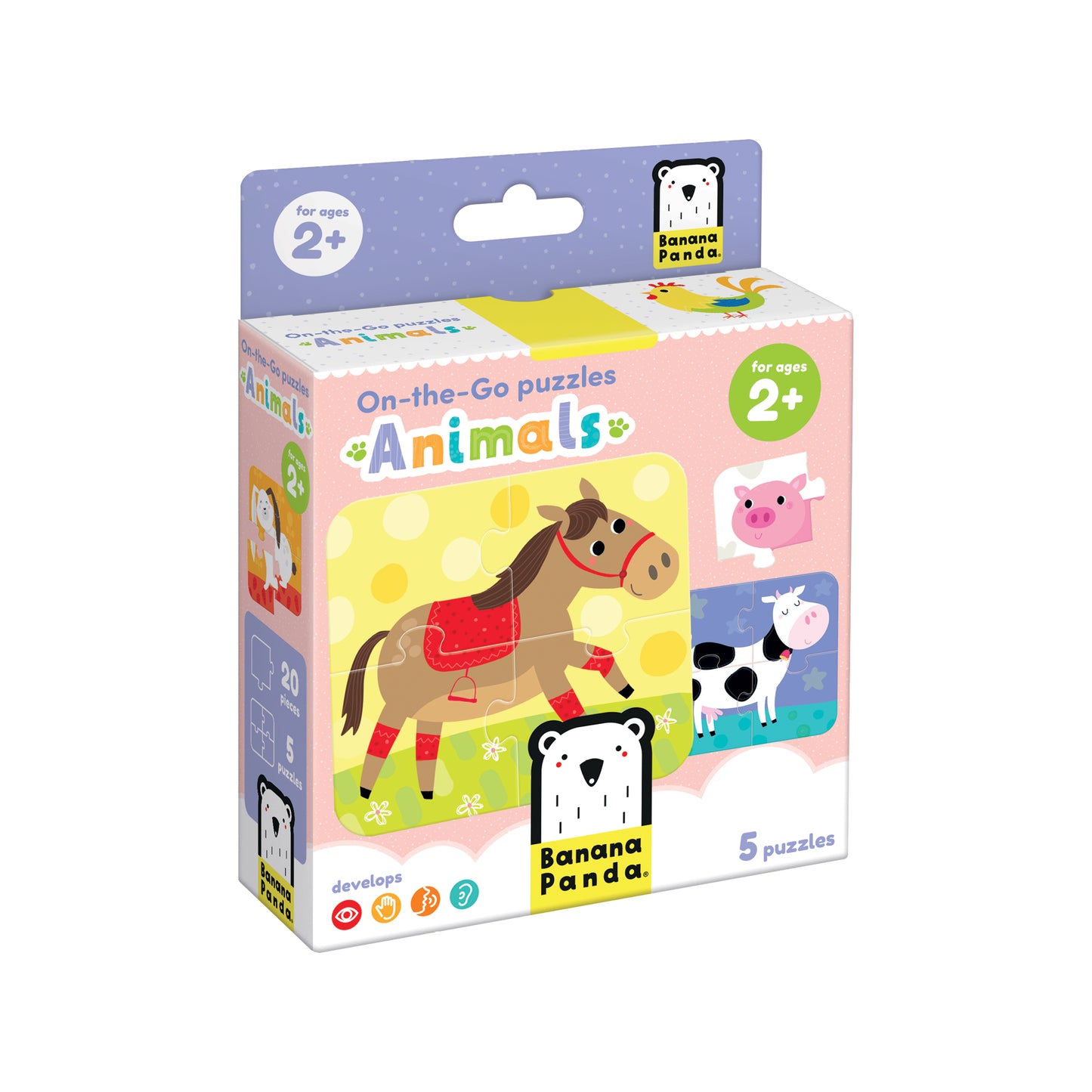 On‑the‑Go Puzzles – Animais + 2 anos (Banana Panda)