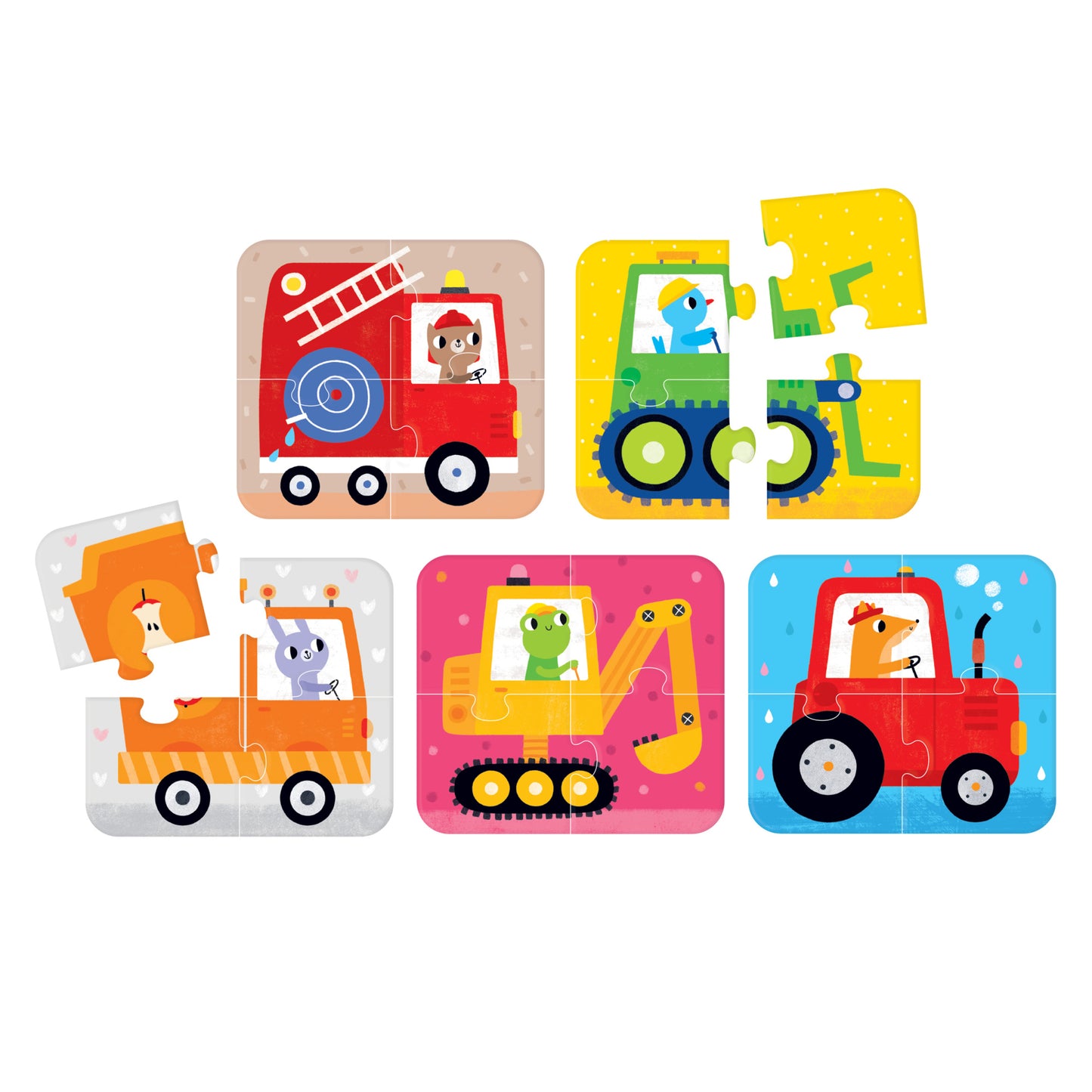 On‑the‑Go Puzzles – Veículos + 2 anos (Banana Panda)