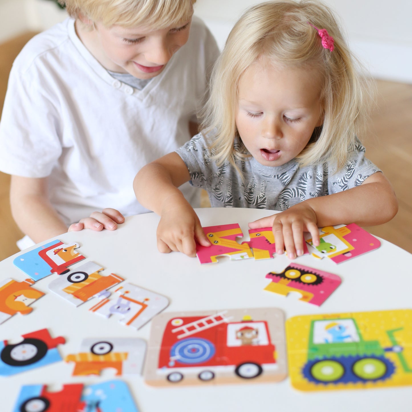On‑the‑Go Puzzles – Veículos + 2 anos (Banana Panda)