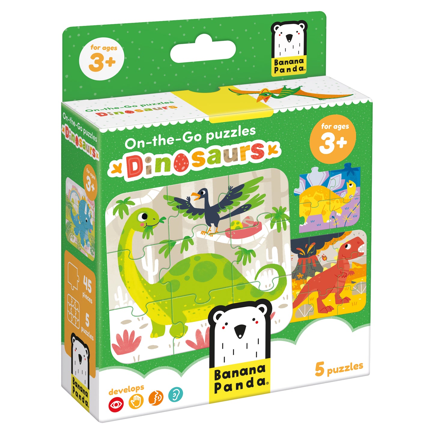 On‑the‑Go Puzzles – Dinossauros + 3 anos (Banana Panda)