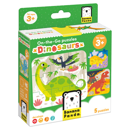 On‑the‑Go Puzzles – Dinossauros + 3 anos (Banana Panda)