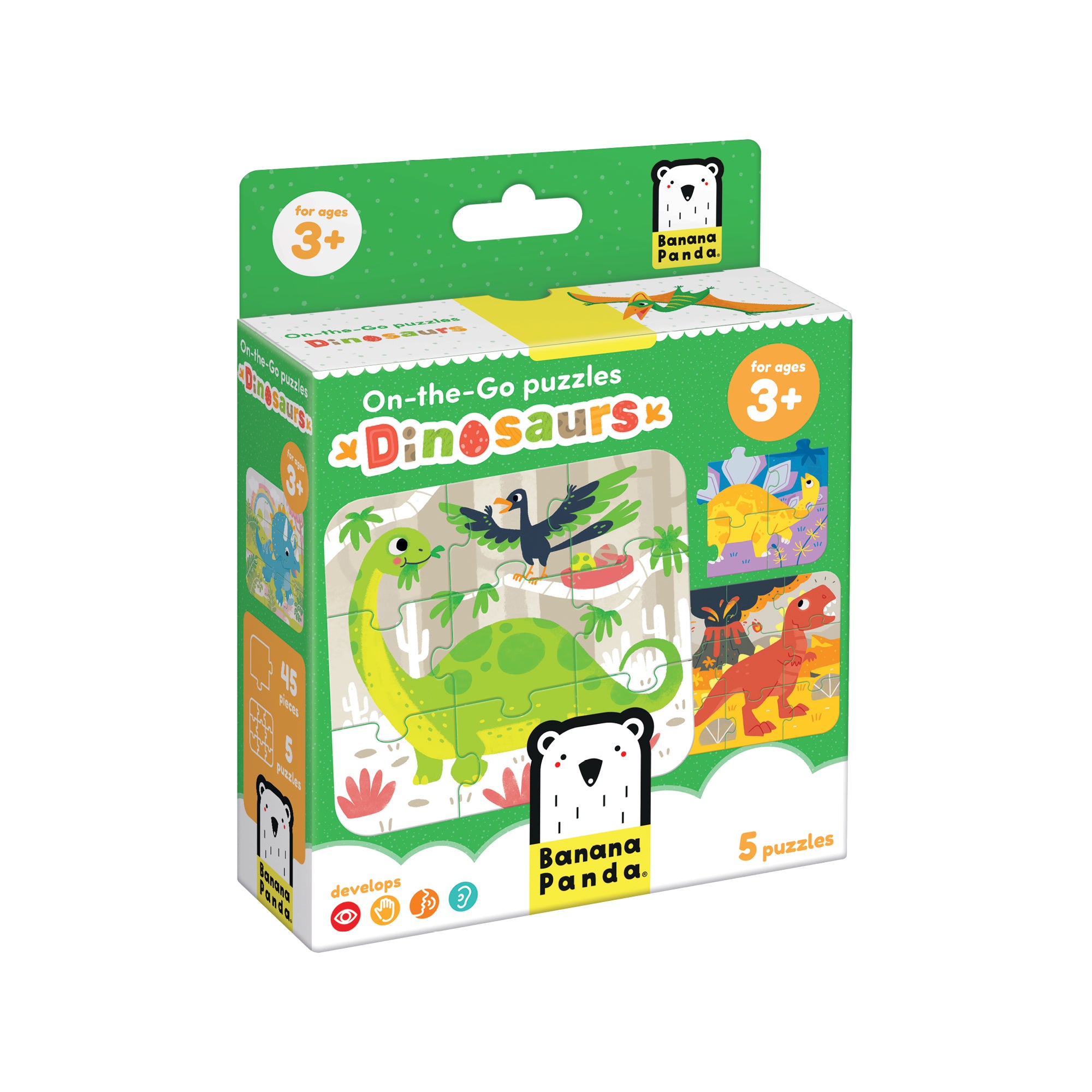 On‑the‑Go Puzzles – Dinossauros + 3 anos (Banana Panda)