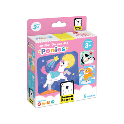 On‑the‑Go Puzzles – Póneis + 3 anos (Banana Panda)