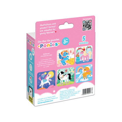On‑the‑Go Puzzles – Póneis + 3 anos (Banana Panda)