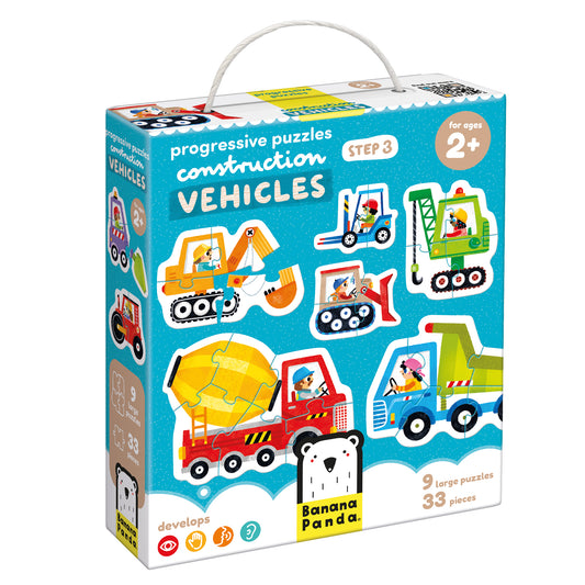 Puzzle Progressivo Veículos + 2 anos (Banana Panda)