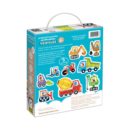 Progressive Puzzles – Veículos + 2 anos (Banana Panda)