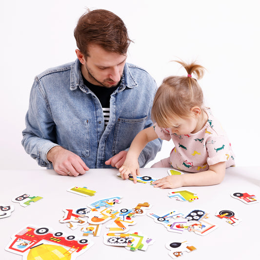 Progressive Puzzles – Veículos + 2 anos (Banana Panda)