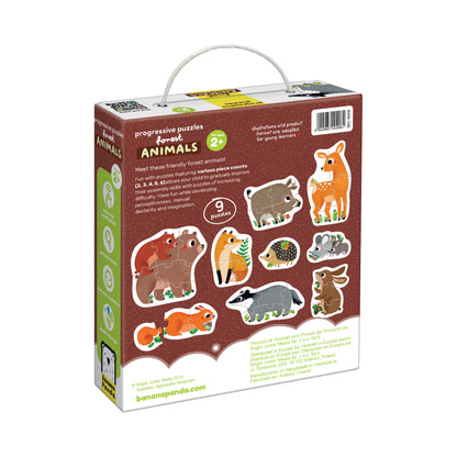 Progressive Puzzles – Animais da Floresta  + 2 anos (Banana Panda)